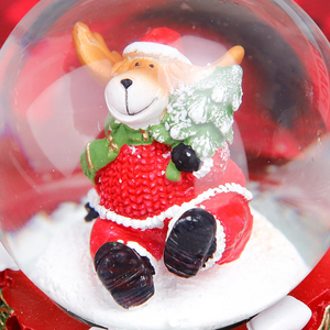 Nouvelle décoration de bureau de Noël personnalisée, adorable boule de cristal de Père Noël, renne en résine, globe à neige de Noël - Product Image 3