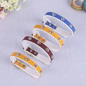 قابل للتعديل جودة عالية رخيصة الحيوانات الأليفة الكلب القط طوق الفرقة قلادة بو الجلود تشوكر شوك - Product Image 2