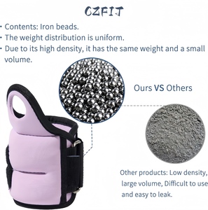 CZFIT Wrist Weights with Thumb Loops Lock for 1lb 2lbs Ankle Weights Weighted Gloves for Running <b>Strength</b> <b>Training</b> Walking - Product Image 5