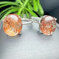 Bague en quartz naturel coloré de haute qualité, en argent S925, avec cristaux, idéale pour un cadeau