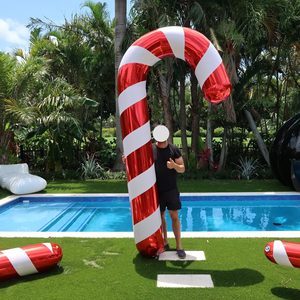 Khổng lồ Inflatable giáng sinh gương bóng Kẹo gậy kim loại bóng PVC bóng Sphere tổ chức sự kiện Đảng trang trí tùy chỉnh bán buôn - Product Image 1