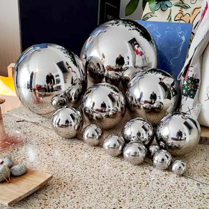 Bola de espejo de 5cm, 8cm, 10cm, 15cm, 0,5mm de espesor, bola grande/pequeña de 304 para decoración de interiores, bola hueca de <span class=keywords><strong>Metal</strong></span> Boutique - Product Image 2