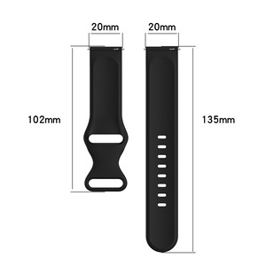 Yüksek kalite 20mm silikon Samsung Galaxy için akıllı saat kayış izle 4 5 6 spor Band aktif 2 40/44mm bilezik - Product Image 4