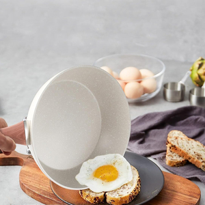 Batterie de cuisine en aluminium forgé avec poignée en bakélite et revêtement marbré antiadhésif – Offre Spéciale - Product Image 5