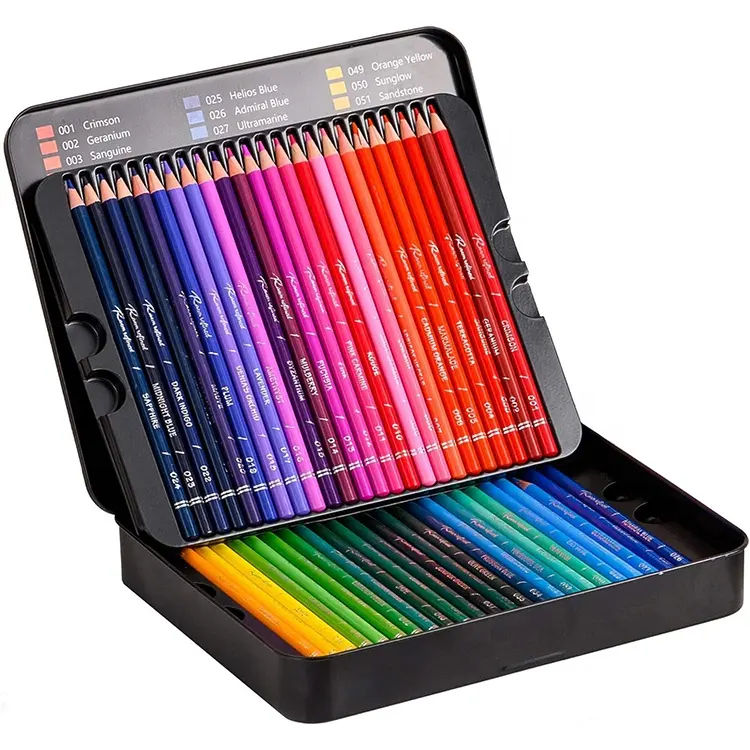 72 couleurs crayon plomb dynamique couleur peinture Art crayon boîte en métal emballage pour l'art