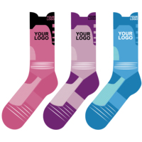 Bas de serviette Sox Calcetines Chaussettes de mode de marque personnalisée Chaussettes drôles de cyclisme Chaussettes imprimées