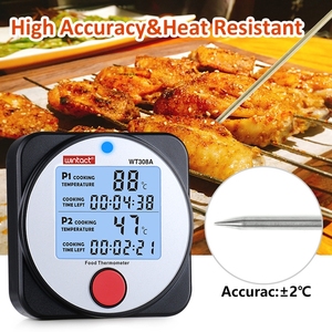 Thermomètre alimentaire intelligent Wintact WT308A, thermomètre à viande BT avec alarme et minuterie - Product Image 6