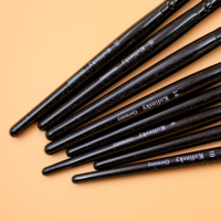 Fournisseur d'outils pour ongles Marque privée Paillettes noires brillantes Manche Kolinsky Brosse à ongles en acrylique Vente en gros Pinceaux à ongles en acrylique OEM