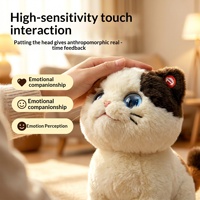 Adorable Jouet Interactif en Peluche Courte Ultra Douce AI Cat-Planet, Éducatif et Intelligent, Hauteur 31-50cm, Compagnon Anti-Stress