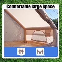 Tente gonflable portable pour le camping familial avec un grand espace, design imperméable pour 4 à 6 personnes, utilisation en extérieur, installation rapide