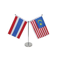 Livraison rapide, conception gratuite, impression personnalisée, polyester, impression recto simple, mini drapeaux de bureau, petit drapeau de table pour le bureau