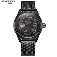 Montres de luxe pour homme Eyki, montres de luxe étanches, montre à quartz en acier inoxydable