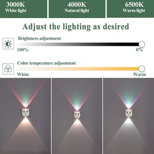 Lámpara de Noche Inteligente con Sensor de Movimiento, Diseño de Búho, Creativa, para Entrada, Dormitorio, Mesita de Noche, Pasillo, Lámpara de Pared - Product Image 6