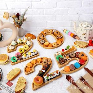 Wooden 2025 Digital <b>Tray</b> For Party <b>Snacks</b> Desserts Catering Decorations - Product Image 4