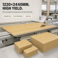 Panneau latéral de meuble en MDF mélaminé de qualité E1 de 12 mm, panneau de fibres standard pour armoire et placard