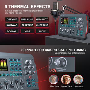 Chất Lượng Cao Chuyên Nghiệp Card Âm Thanh Không Dây Ghi Âm Máy Tính Để Bàn Microphone Cho Podcasting, Làm Âm Nhạc, Ghi Âm Sống - Product Image 2