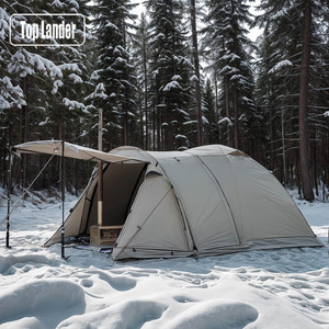 Tente de camping extensible -01, résistante au froid, pliable, portable, résistante au soleil, imperméable, ignifuge, grande tente spacieuse - Product Image 1