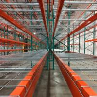 Rayonnages d'entrepôt standard américains industriels, certifiés RMI et CE, rayonnages à palettes en forme de larme robustes pour centre logistique