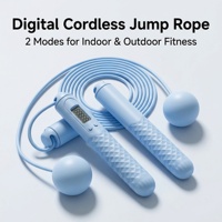 Corde à sauter électronique numérique double mode (avec et sans fil) avec roulements à billes et longueur réglable pour l'entraînement physique
