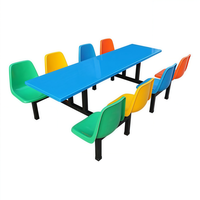 Table et chaises de salle à manger pour école, 4 places