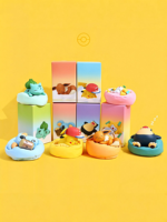 Ensemble de figurines d'anime mignonnes endormies, 6 pièces, coussin en peluche doux, collection de figurines en PVC, jouets de bureau, cadeaux pour la décoration de la chambre des enfants, objets de collection