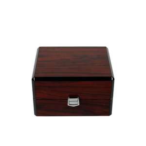 High Glossy Rosewood Finish Single <b>Watch</b> Storage Organizer <b>Wooden</b> <b>Watch</b> Gift Packaging Luxury Box - Product Image 5
