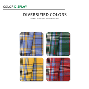 Tela colorida <span class=keywords><strong>TC</strong></span> tejida personalizada para camisa de primavera, tela escocesa cepillada de 150gsm para vestido, tela a cuadros teñida con hilo - Product Image 6