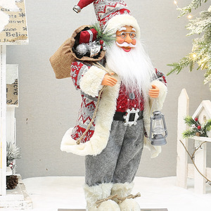 Figura de Santa Claus de 18 Pulgadas, Muñeco Decorativo de Pie, Adorno Navideño, Acabado Brillante Ecológico - Product Image 3