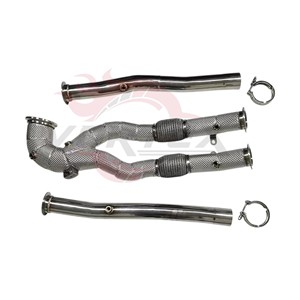 Vortex 2.5 TFSI Performance Downpipe Stainless Steel 304 Fits RS3 8V 8Y RSQ3 Racing Exhaust System Integrated Heat Shield <b>Kit</b> - Product Image 3