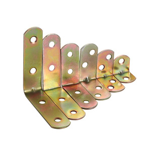 Outils de quincaillerie : Connecteur en L en fer zingué, forme plate, pour la construction - Product Image 1