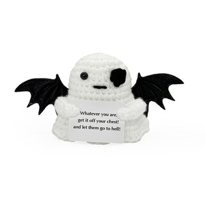 Jouet en peluche tricoté à la main en laine, cadeau d'Halloween : Fantôme, Imp, <span class=keywords><strong>Grim</strong></span> <span class=keywords><strong>Reaper</strong></span>, jouet en peluche émotionnel - Product Image 6