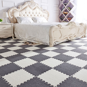 30x30CM Eco-Friendly DIY Puzzle <span class=keywords><strong>Tapis</strong></span> Machine-Made Lavable Mousse Dos Court Daim Maison Exercice Prière Golf Enfants/Bébé - Product Image 1
