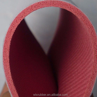 Kustom cetak sublimasi antiselip alami karet busa kain permukaan kosong tikar Yoga bahan mentah gulungan