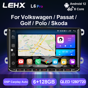 Autoradio Multimediale Lehx per Volkswagen VW Passat B6 B7 CC Tiguan Touran <span class=keywords><strong>Golf</strong></span> <span class=keywords><strong>Polo</strong></span>, Android 12, <span class=keywords><strong>2</strong></span> Din, DVD, CarPlay - Product Image 2