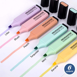 Marcadores Fluorescentes de Colores Brillantes al por Mayor, con Punta Plana Oblicua, para Uso Escolar en Papel y Materiales Plásticos - Product Image 4