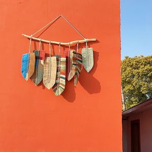 Inssimia mur feuilles marocaines coloré chez l'habitant entrée tissé à la main chambre décoration <span class=keywords><strong>tapisserie</strong></span> - Product Image 2