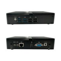 EGLOBAL Nouvel ordinateur industriel sans ventilateur Intel Celeron J4125 SSD Mini PC 8 USB Double écran Faible consommation