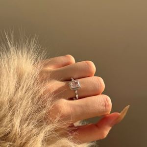 Dylam Top Jewelry Manufacturer 925 Silver Eternity Band 8A Crushed <b>Iced</b> Out Cut Zirconia Wedding Engagement Promise <b>Rings</b> - Product Image 3