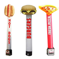 Tube de ciel gonflable Led Lighting Nouveau design Pizza Gonflable Hot Dog Hamburger Danseur d'air à vendre