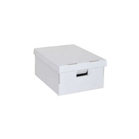 Scatola Archivio in Cartone Ondulato Personalizzata con Coperchio, Organizzatore per Documenti, Cartone Riciclabile, Confezione all'Ingrosso