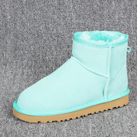 Bottes de neige classiques personnalisées style western pour petites filles et garçons, vente en gros, nouvelles bottes marron pour femmes à semelle épaisse, chaudes, en cuir véritable