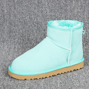 Botas de Neve Clássicas Personalizadas para Meninas e Meninos, Atacado, Novas Botas Femininas de Couro Genuíno Marrom com Sola Grossa e Quente - Product Image 3