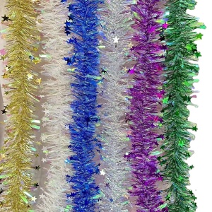 พวงมาลัยริบบิ้นสีรุ้งขายดี ตกแต่งต้นคริสต์มาสสุดหรู - Product Image 1