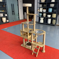 Arbre à chat à 4 niveaux avec poteau à gratter en sisal, niche en peluche, meuble d'intérieur stable et robuste