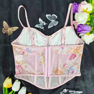 Da donna Sexy senza maniche canotta canotta trasparente stampa Lingerie senza soluzione di continuità regolabile biancheria intima OEM fornitore per l'esportazione - Product Image 1
