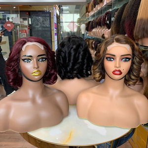 วิกผมบ๊อบลอนโรแมนติกขายดี พร้อมเชือกผูกผม 4x4  ความหนาแน่นสูง ผมแท้ 100% สีธรรมชาติ จัดแต่งทรงง่ายและดูแลรักษาง่าย - Product Image 4