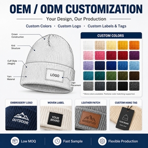 Gorro de punto grueso de estilo básico minimalista, de color liso, cálido, para ir al trabajo y un look urbano. - Product Image 5