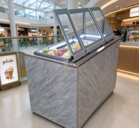 -22 ℃   Vitrine Réfrigérée pour Crèmes Glacées, Gelatos et Sucettes Glacées, Température Réglable
