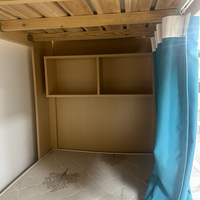 Lit superposé double en acier et bois, lit capsule double pour hôtel, lit superposé robuste et durable en bois