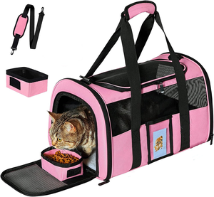 Transportadora de Gatos Suave y Plegable, Bolsa de Viaje Impermeable para Mascotas, Transportadora para Perros Pequeños, Aprobada por Aerolíneas - Product Image 1